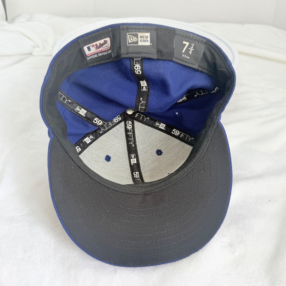 New Era 59FIFTY LA Dodgers Hat Mens 7 3/4 Blue Excellent Fitted MLB Cap - Picture 7 of 8